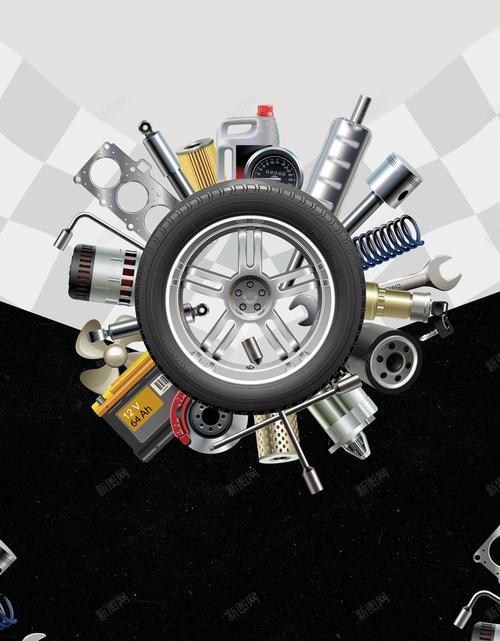 创意轮胎修理工具汽车维修海报背景背景图片免费下载-素材0jveepvww